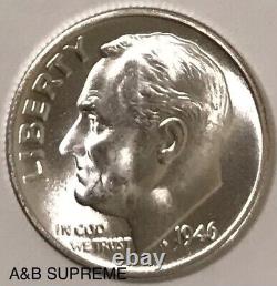 (25) 1946 Roosevelt Dime Roll Gem Bu Uncirculated 90% Silver