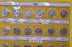 2 Complete Sets of Silver Roosevelt Dimes 1946-1964PDS Miss 1962D 95 Coins 24079