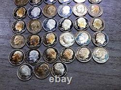 39-Total Coins-2000, 05, 08, 09-Silver Proof Roosevelt-Nice Toning-011024-0099