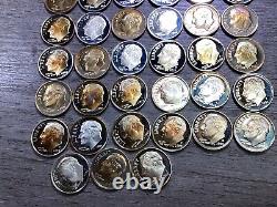 39-Total Coins-2000, 05, 08, 09-Silver Proof Roosevelt-Nice Toning-011024-0099