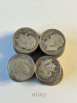 46 Of 1946 Silver Roosevelt Dimes ($4.60 FV)