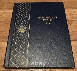 48 Pc US 90% Silver Roosevelt Dimes Set 1946-64d in Whitman album Complete Set