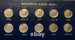 48 Pc US 90% Silver Roosevelt Dimes Set 1946-64d in Whitman album Complete Set