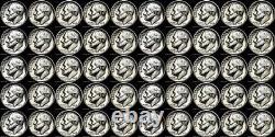 (50) 1960 1961 1962 1963 1964 PROOF Roosevelt Silver Dime Roll Uncirculated MQ