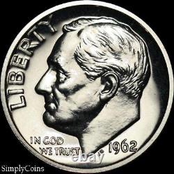 (50) 1960 1961 1962 1963 1964 PROOF Roosevelt Silver Dime Roll Uncirculated MQ