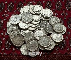 50 Silver Roosevelt Dimes Mixed Year Lot