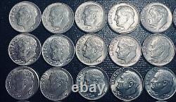 50 each 1964 Roosevelt Dimes Mostly Uncirculated Condition or UNC