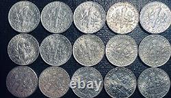 50 each 1964 Roosevelt Dimes Mostly Uncirculated Condition or UNC
