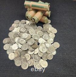 90 % SILVER ROLL OF Roosevelt Dimes (50 COINS)