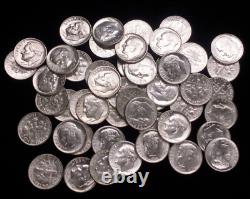 90% Silver Mostly Unc Roosevelt Dimes Tp-2768