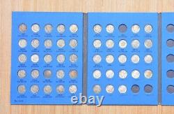 90% Silver, Roosevelt Dime folder withcoins starting 1946, Whitman. Missing 1955