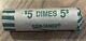 90% Silver Roosevelt Dimes 50 Coin Roll $5 Face Value Circulated