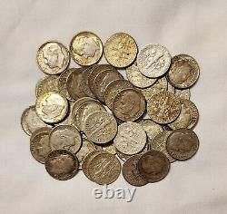 90% Silver Roosevelt Dimes $5 Face Mixed Dates & Mint Marks