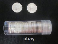 90% silver Roosevelt dimes 50-Coin roll (tube) circulated and uncirculated mix
