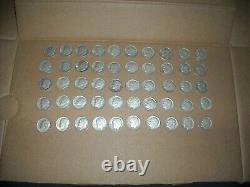 ALL PRE-65 Mixed year lot Roosevelt US 90% Silver Dimes Roll of 50 FREE SHIPPING