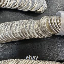 BU UNC MS 1963 D Roosevelt Dime Roll BU UNC 90% Silver 50 US Coins