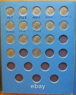 Complete (66 Coins) Whitman Roosevelt Silver Dime Collection 1946-1964 + No 9029