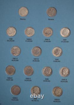 Complete Roosevelt Dimes 1946 to 1964