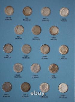 Complete Roosevelt Dimes 1946 to 1964