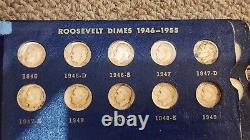 Complete Set 1946 2003 Roosevelt Dime Collection. Unc And Au