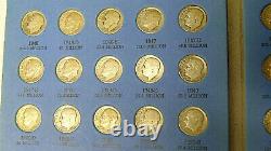 Complete Set Roosevelt Silver Dimes 1946-1964 All 48 Silver Dimes in Folder