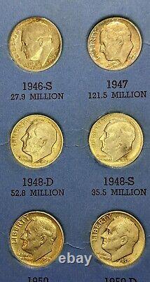 Complete Silver Roosevelt Dime Set 1946-1964