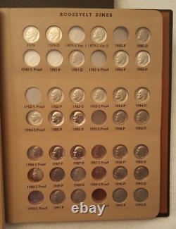 Dansco Album Roosevelt Dimes 1946 2002 Used Many Coins Included