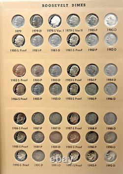 Dansco Roosevelt Dimes Including Proof-Only Issues & Silver Proofs (249) Coins