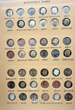 Dansco Roosevelt Dimes Including Proof-Only Issues & Silver Proofs (249) Coins