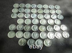 Dimes-50- 90% Silver (Liberty/Roosevelt) Circulating Condition