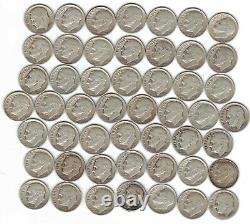 Full Roll Of (50) 1946 First-Year Silver Roosevelt Dimes