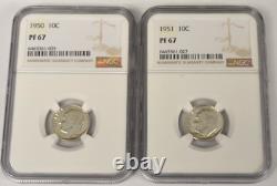 Lot 1950-1951 Proof Roosevelt Dime NGC Certified PF 67 C259