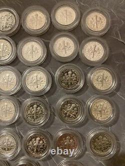 Lot Of 28 Mixed Date Silver Proof Roosevelt Dimes