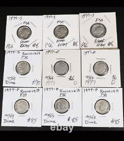 Lot Of 41 Proof DCAM and Uncirculated Roosevelt Dimes FSB