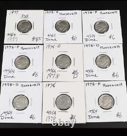 Lot Of 41 Proof DCAM and Uncirculated Roosevelt Dimes FSB