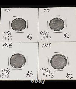 Lot Of 41 Proof DCAM and Uncirculated Roosevelt Dimes FSB