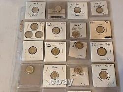 Lot Of 41 Roosevelt Silver Dimes 1954-1964 90% Silver- Most Are Bu-proof