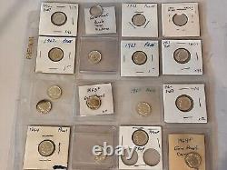 Lot Of 41 Roosevelt Silver Dimes 1954-1964 90% Silver- Most Are Bu-proof