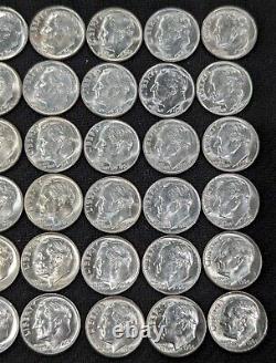 Lot Of 42 Bright Uncirculated 90% Silver Dimes 1960s