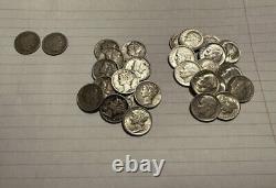 Lot Of Silver Dimes x 28 Mixed Dates