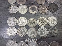 Lot of 40 Silver-Seated, Barber, Mercury, Roosevelt Dimes-10 each-092924-90