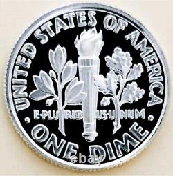 Lot of 45 90% Silver Proof US Roosevelt Dimes Coins rare Dcam Gem Gold Money