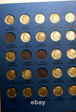 Lot of 50 Silver dimes Roosevelt collection 1946-1964, 50 Silver coins