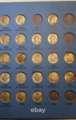Lot of 50 Silver dimes Roosevelt collection 1946-1964, 50 Silver coins