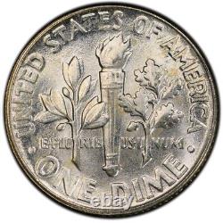 MS66 1955 10C Roosevelt Silver Dime, PCGS Trueview- Vivid Mint Set Toned