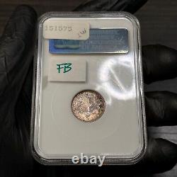 MS67 1947-D 10C Roosevelt Silver Dime, NGC- Old Fatty Holder, Toned (Looks FB)