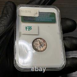 MS67 1947-D 10C Roosevelt Silver Dime, NGC- Old Fatty Holder, Toned (Looks FB)