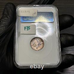 MS67 1947-D 10C Roosevelt Silver Dime, NGC- Old Fatty Holder, Toned (Looks FB)