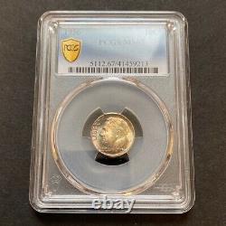 MS67 1956 10C Roosevelt Silver Dime, PCGS Secure- Rainbow Toned