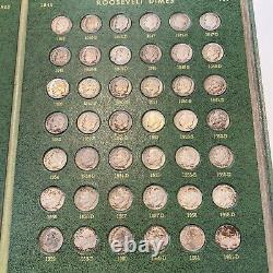 Mercury-Roosevelt Silver Dime Album With 115 Silver Dimes. Near Complete